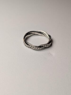 Genuine Pandora Sterling Silver Clear CZ Stones Ring | Size M | S925 Silver