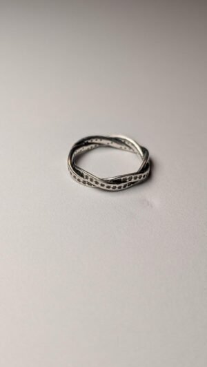 Genuine Pandora Sterling Silver Clear CZ Stones Ring | Size M | S925 Silver