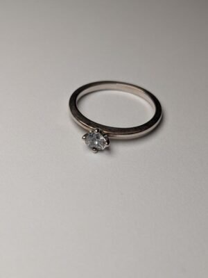 Genuine Pandora Sterling Silver Elevated Heart Ring Size S | 925 Silver