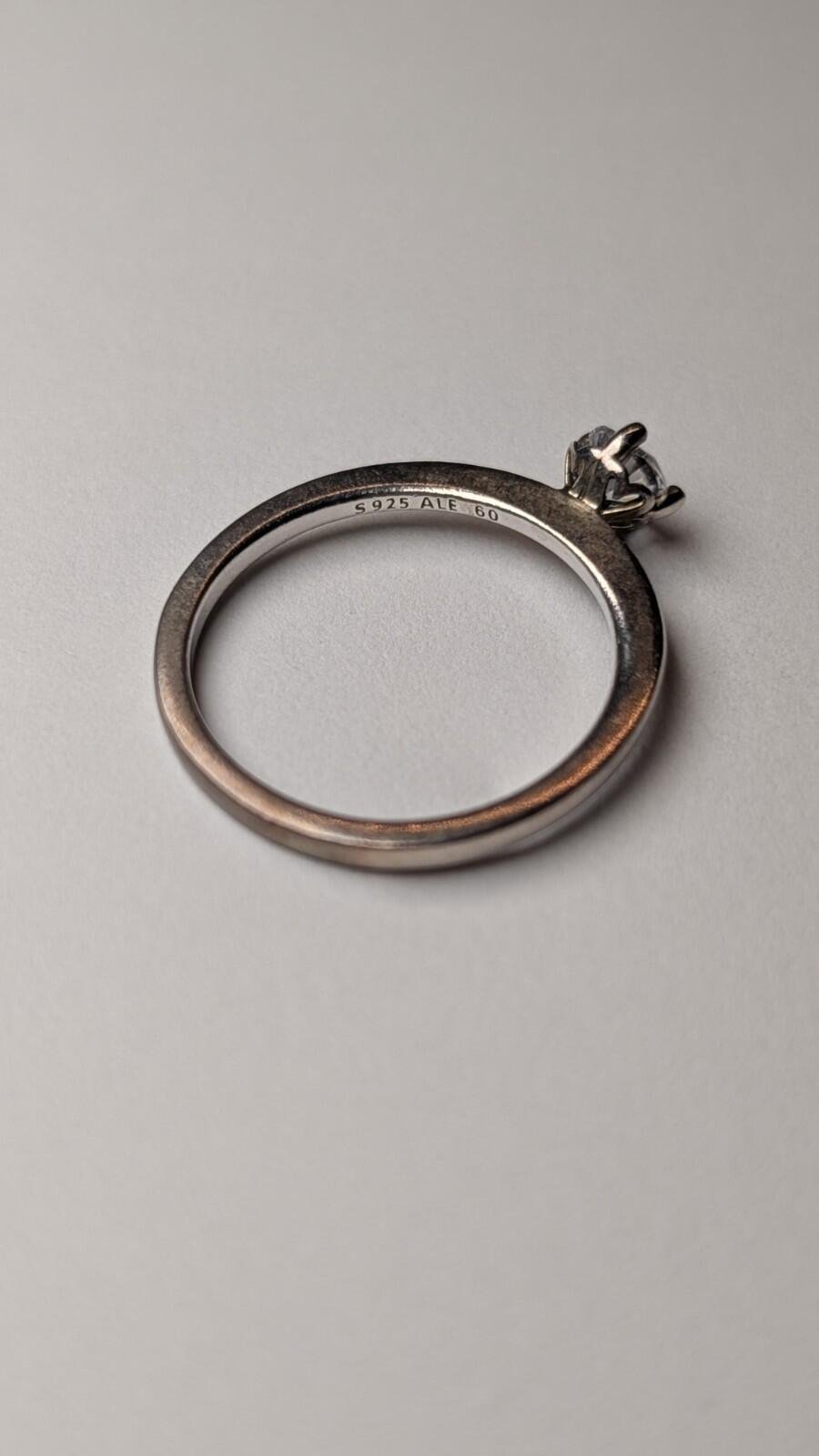 Genuine Pandora Sterling Silver Elevated Heart Ring Size S | 925 Silver - Image 3