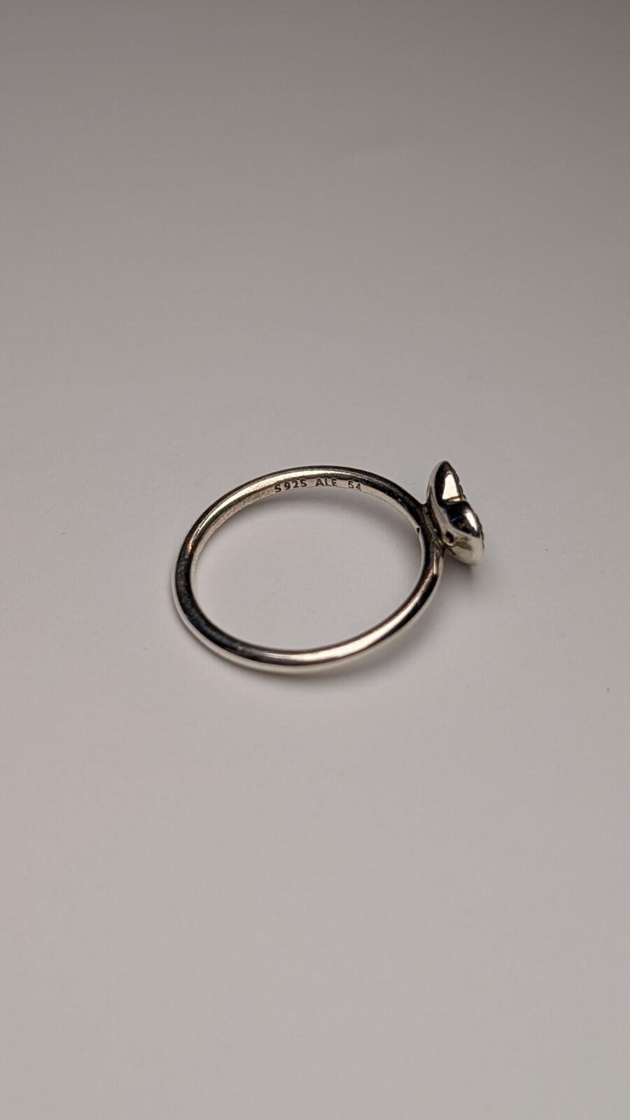 Genuine Pandora Sterling Silver Pavé Heart Ring | Size N | 925 Silver - Image 4