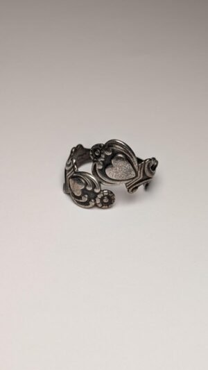 Vintage Sterling Silver Love Hearts Wrap Ring | Size T 1/2 | 925 Silver