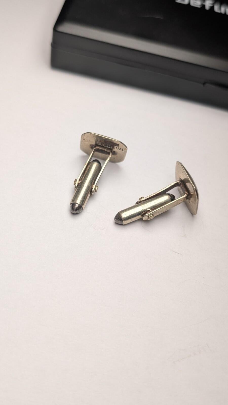 Vintage Sterling Silver Siam Black Niello Cuff Links | 925 Silver - Image 6