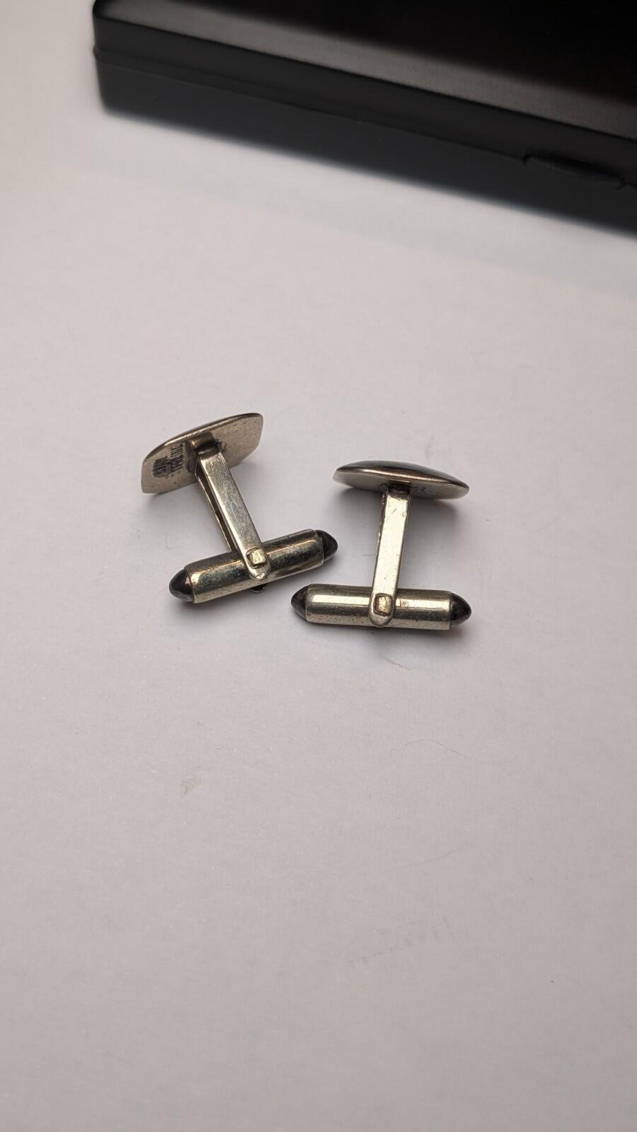 Vintage Sterling Silver Siam Black Niello Cuff Links | 925 Silver - Image 7