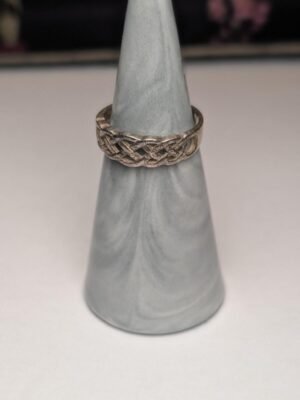 Vintage Sterling Silver Weave Woven Celtic Ring | Size N | 925 Silver
