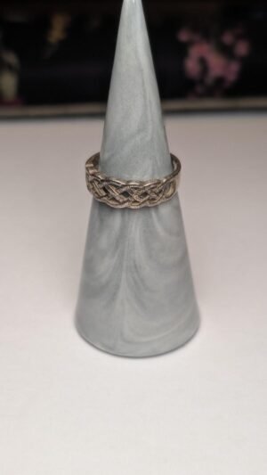 Vintage Sterling Silver Weave Woven Celtic Ring | Size N | 925 Silver