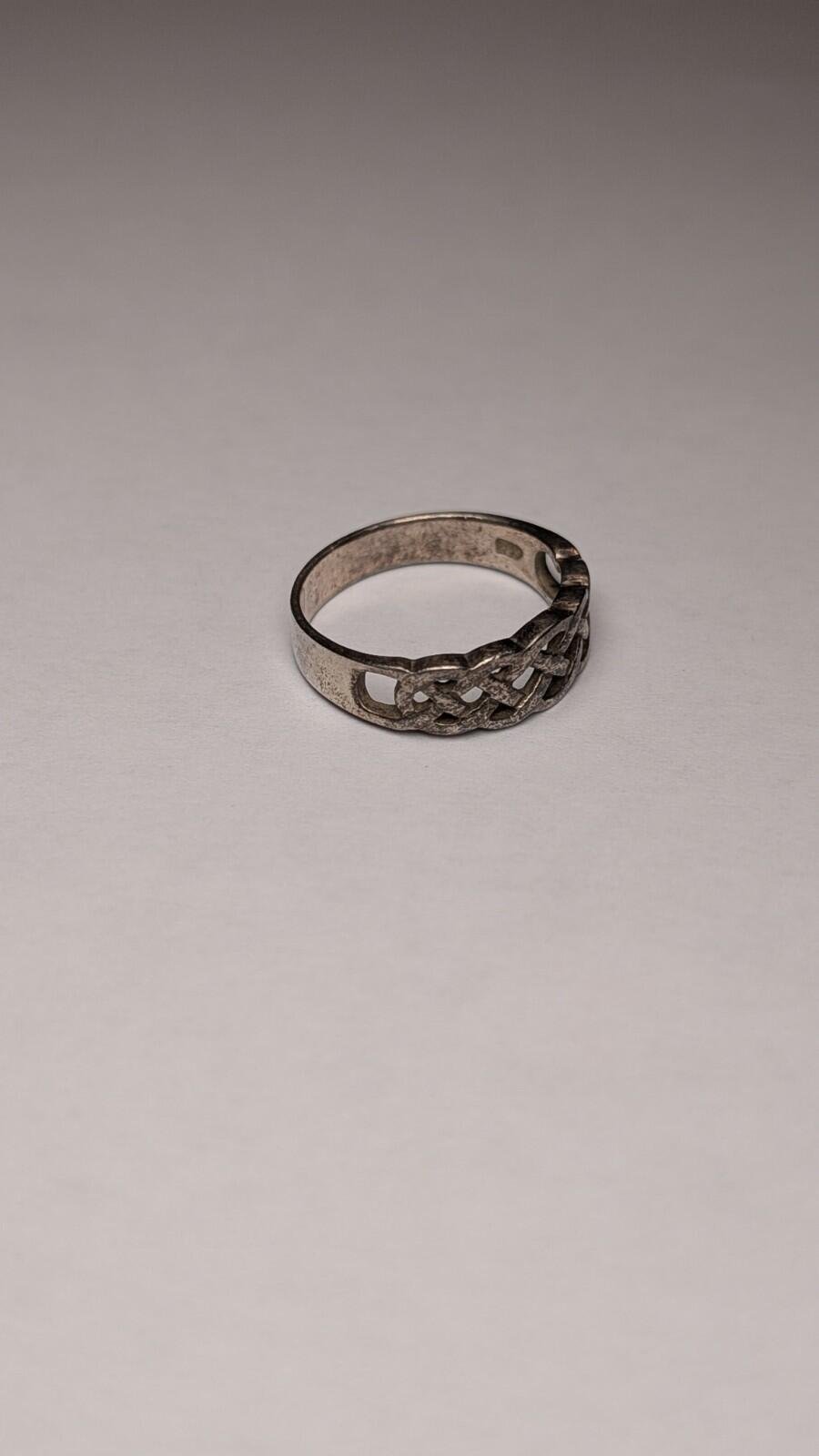 Vintage Sterling Silver Weave Woven Celtic Ring | Size N | 925 Silver - Image 4