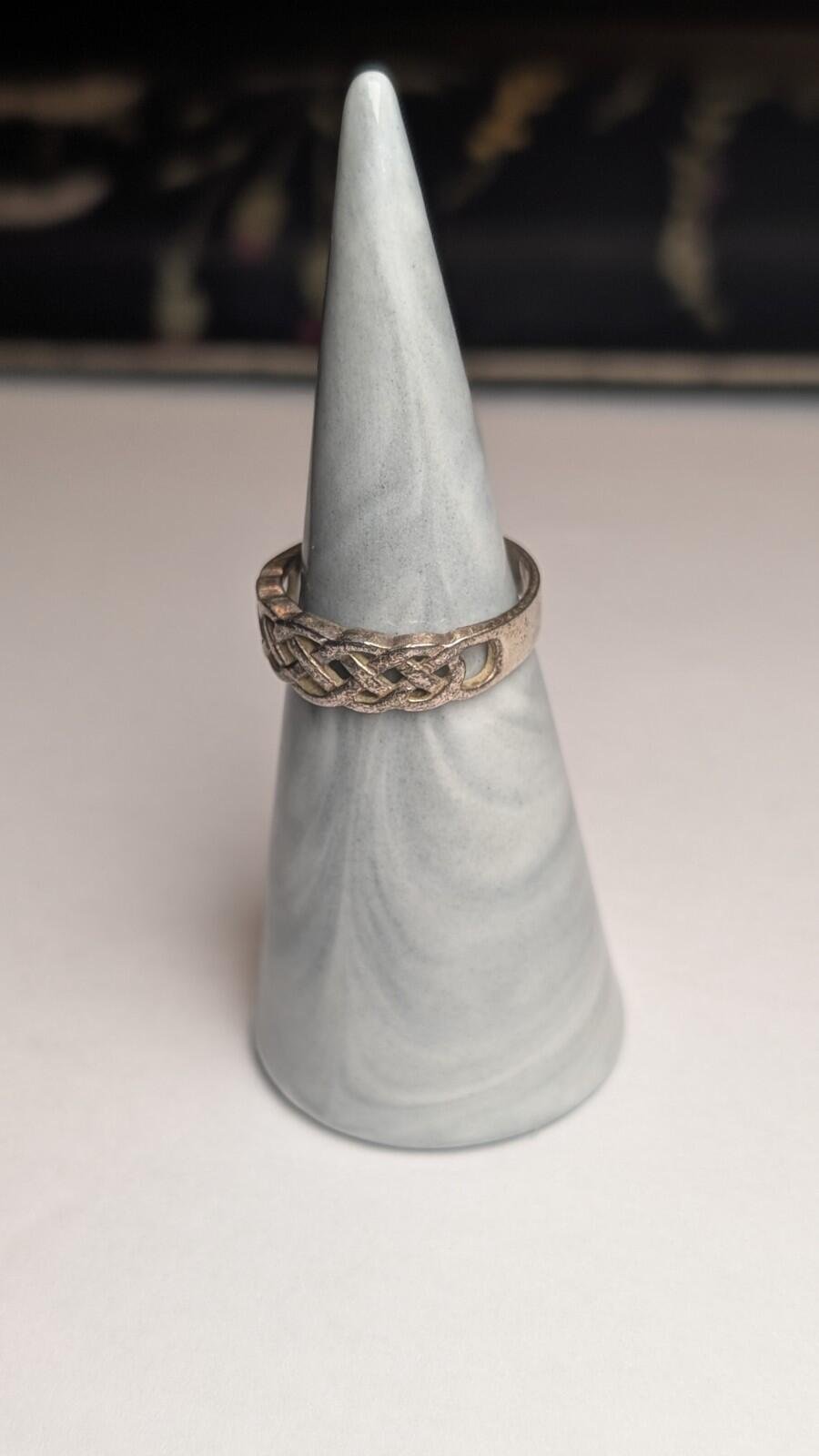 Vintage Sterling Silver Weave Woven Celtic Ring | Size N | 925 Silver - Image 5