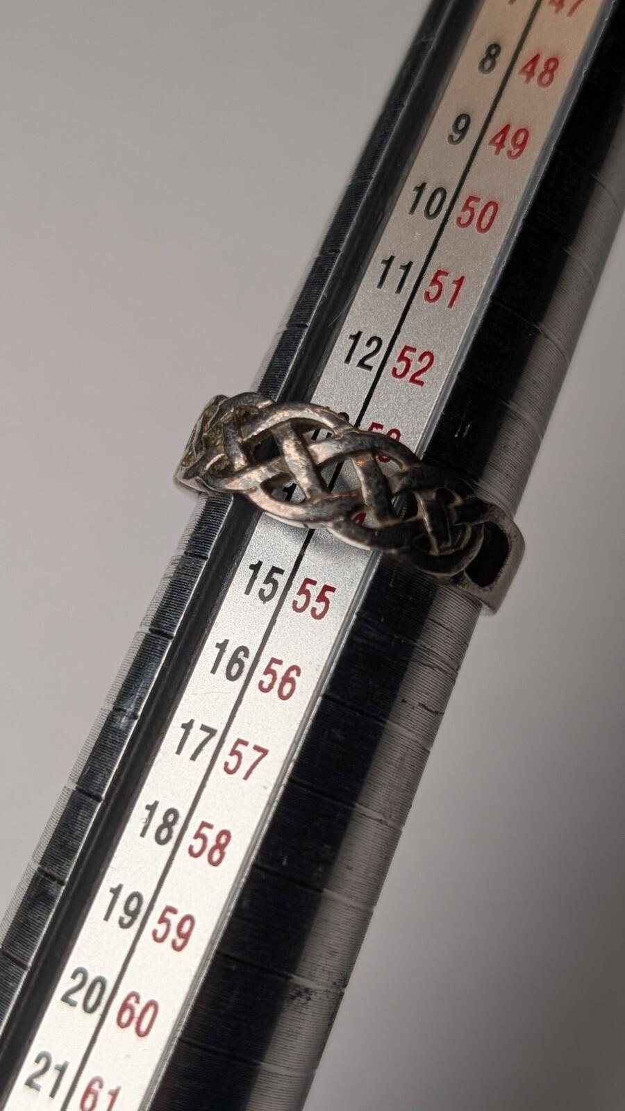 Vintage Sterling Silver Weave Woven Celtic Ring | Size N | 925 Silver - Image 8