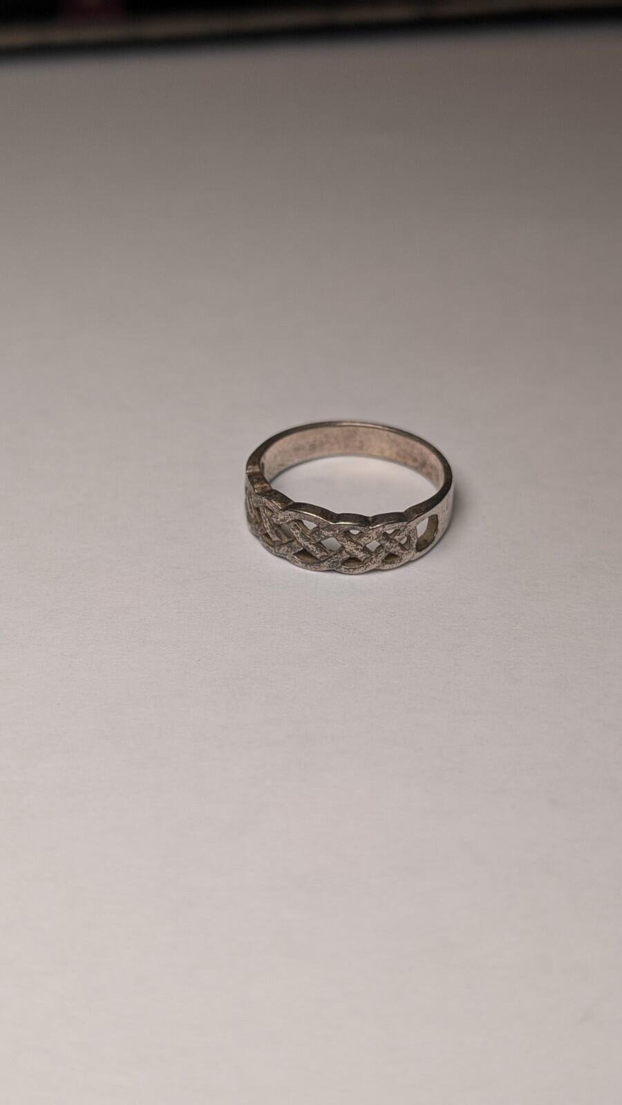 Vintage Sterling Silver Weave Woven Celtic Ring | Size N | 925 Silver - Image 9