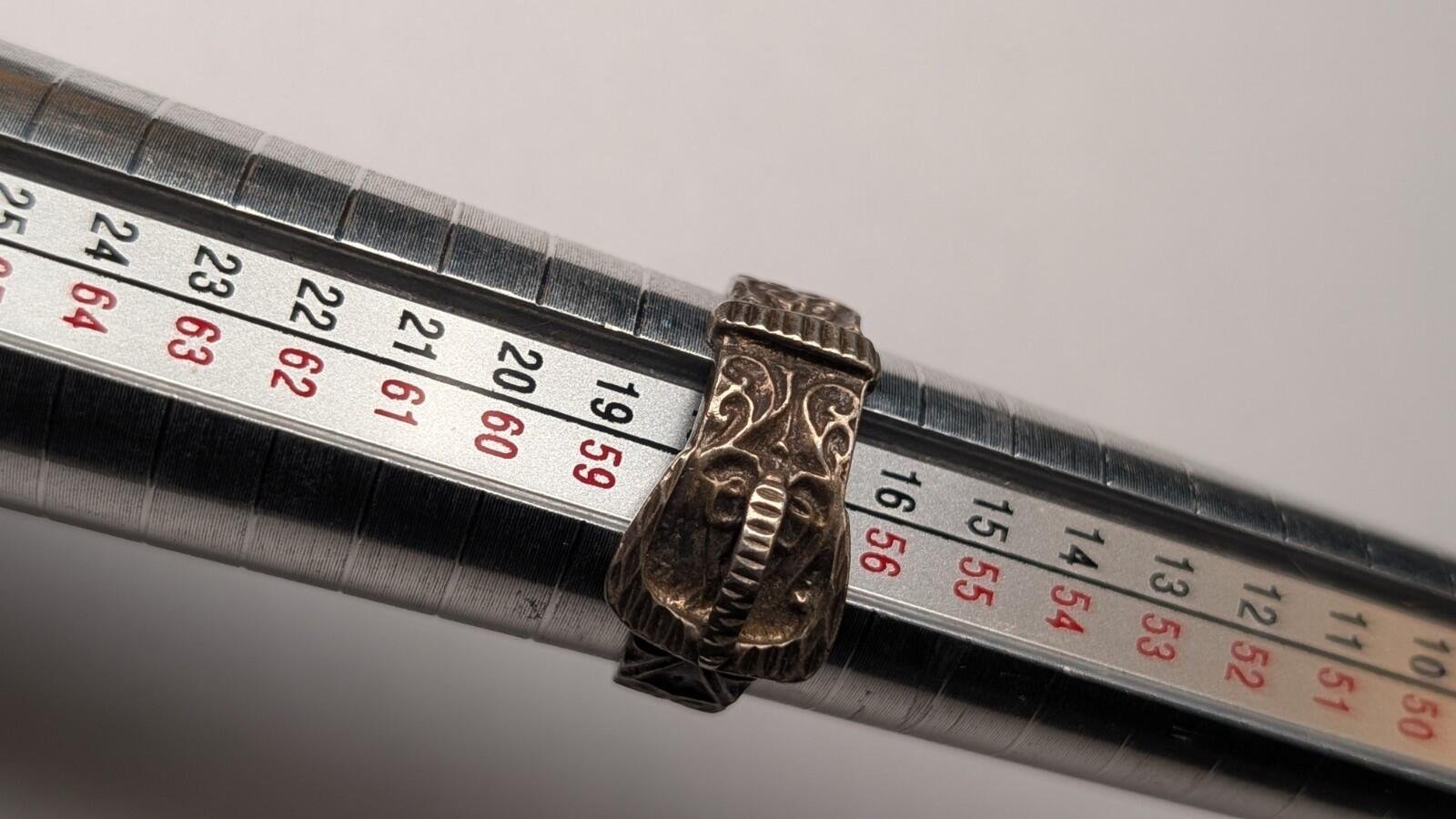 Vintage Sterling Silver Mens Belt Buckle Ring | Size Q | 925 Silver - Image 9