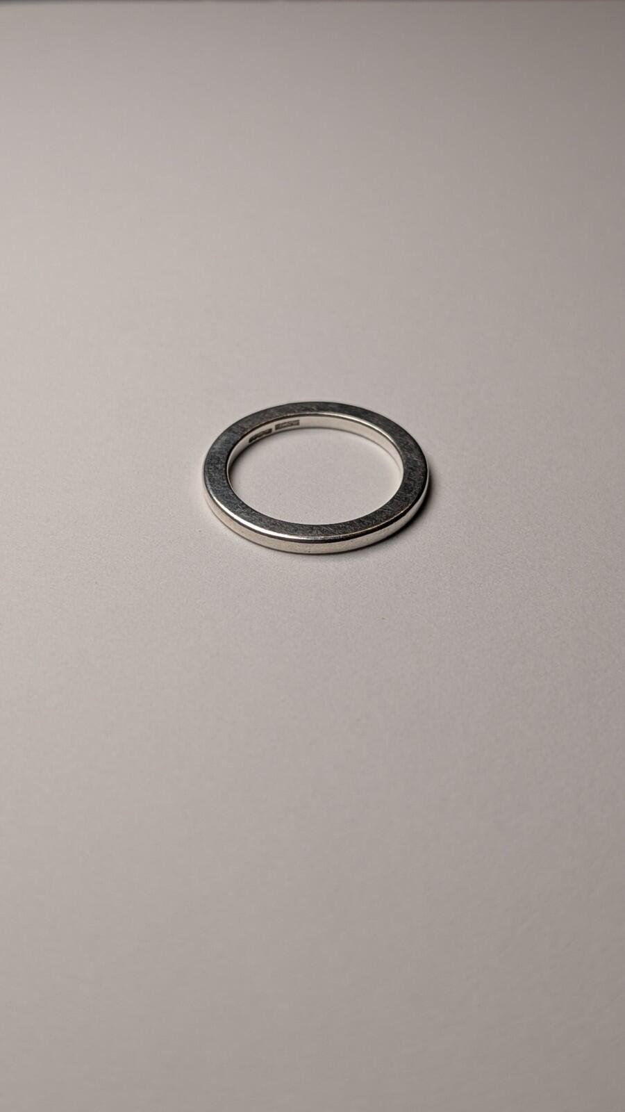 Vintage Sterling Silver Simple Band Ring | Size O 1/2 | 925 Silver