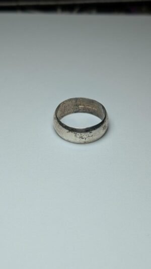 Vintage Sterling Silver Thick Band Ring | Size S 1/2 | 925 Silver