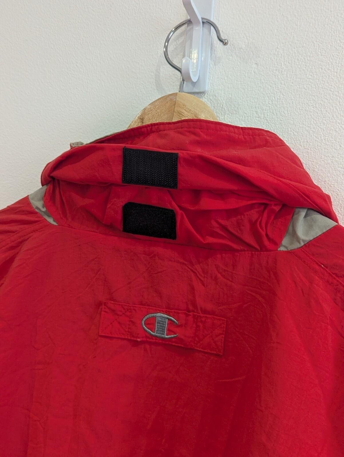Vintage 90s Champion Windbreaker Jacket Red Coat | Size Large | Champion Jacket - Image 5