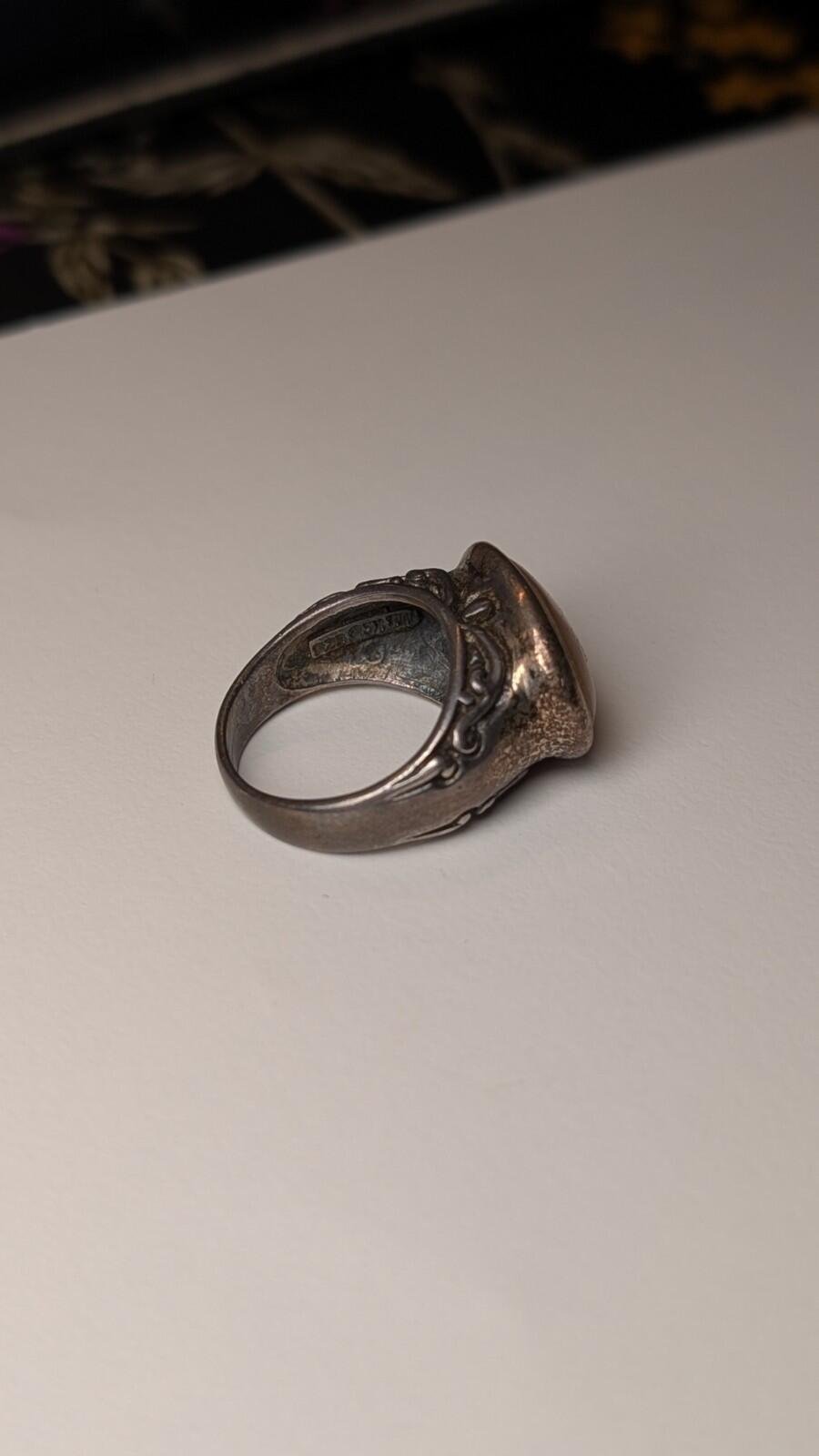 Vintage Sterling Silver Mother Of Pearl / Abalone Ring | Size L 1/2 | 925 Silver - Image 7