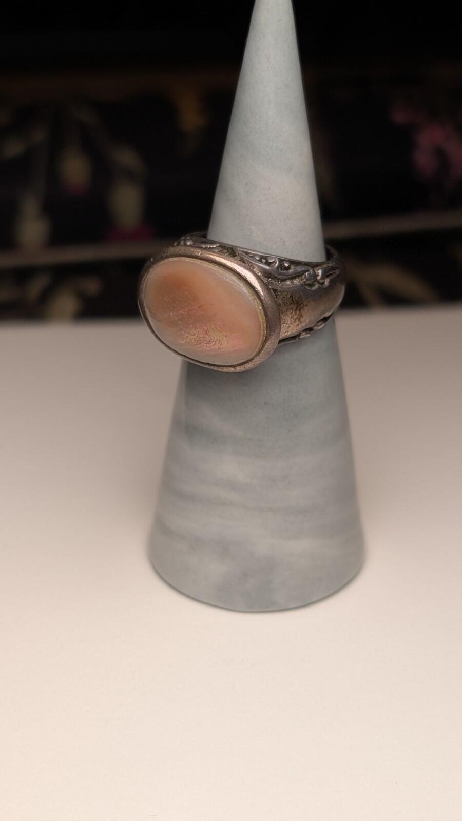 Vintage Sterling Silver Mother Of Pearl / Abalone Ring | Size L 1/2 | 925 Silver - Image 8