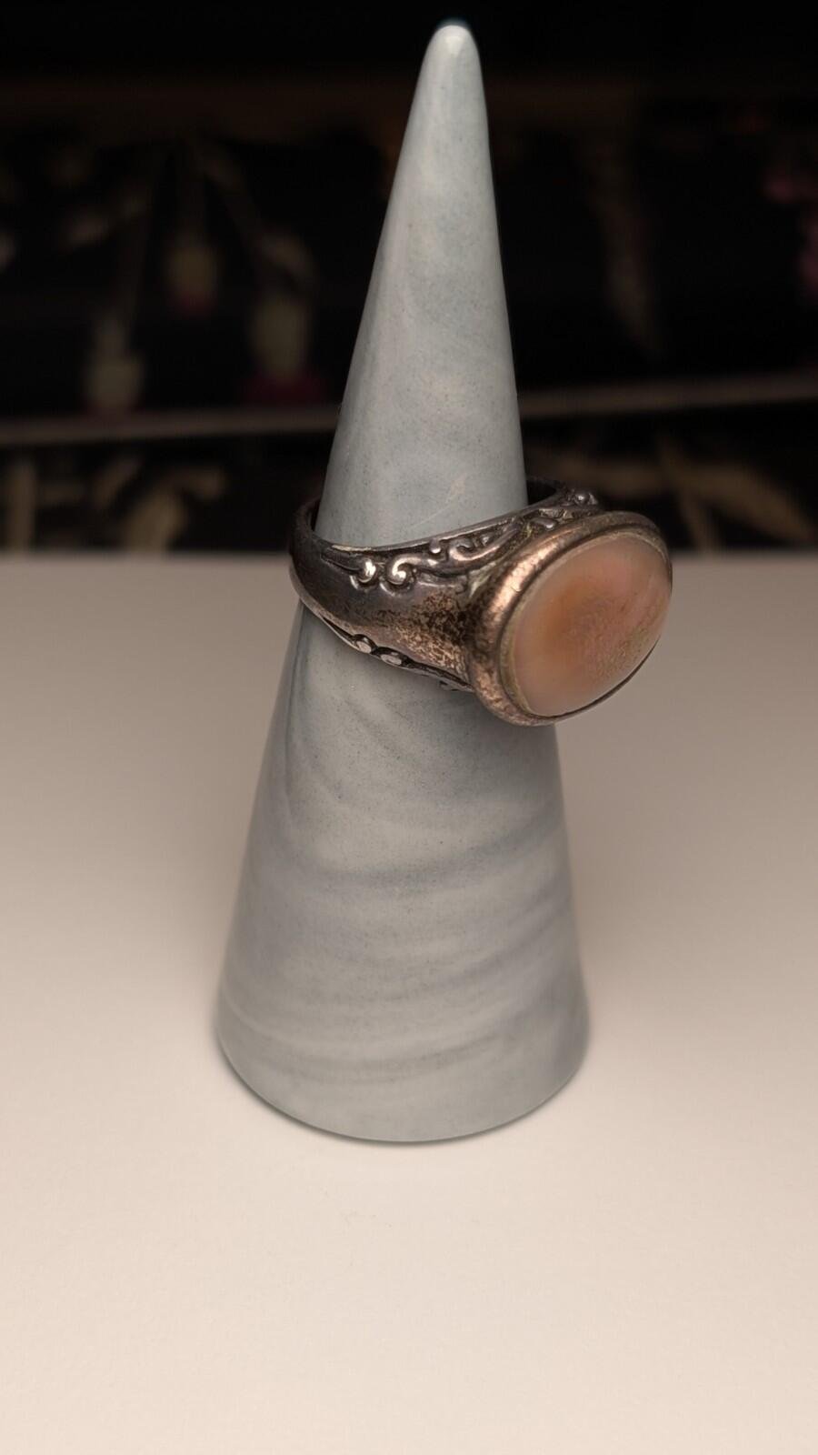 Vintage Sterling Silver Mother Of Pearl / Abalone Ring | Size L 1/2 | 925 Silver - Image 11