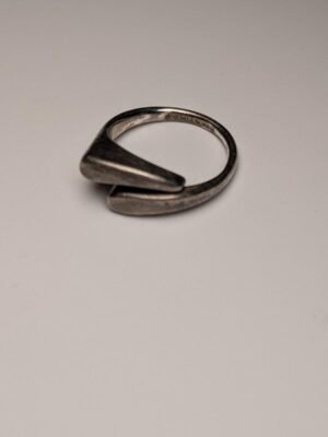 Vintage Sterling Silver Double Droplet Ring | Size R | 925