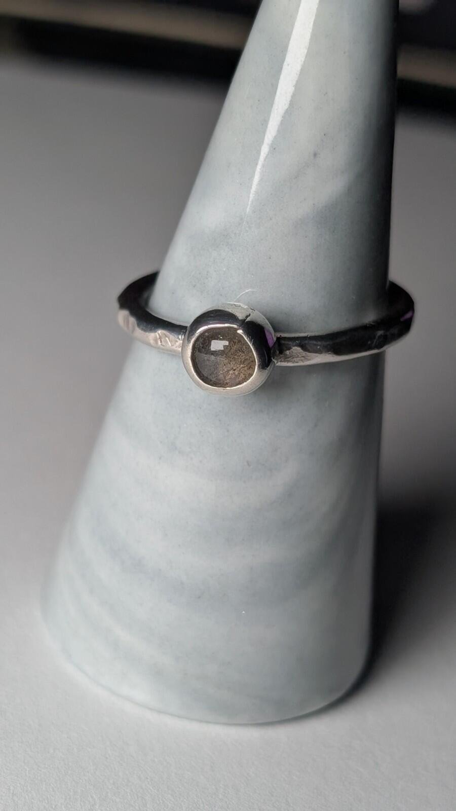 Vintage Sterling Silver 2018 Edinburgh Moonstone Ring | Size T 1/2 | 925 Silver