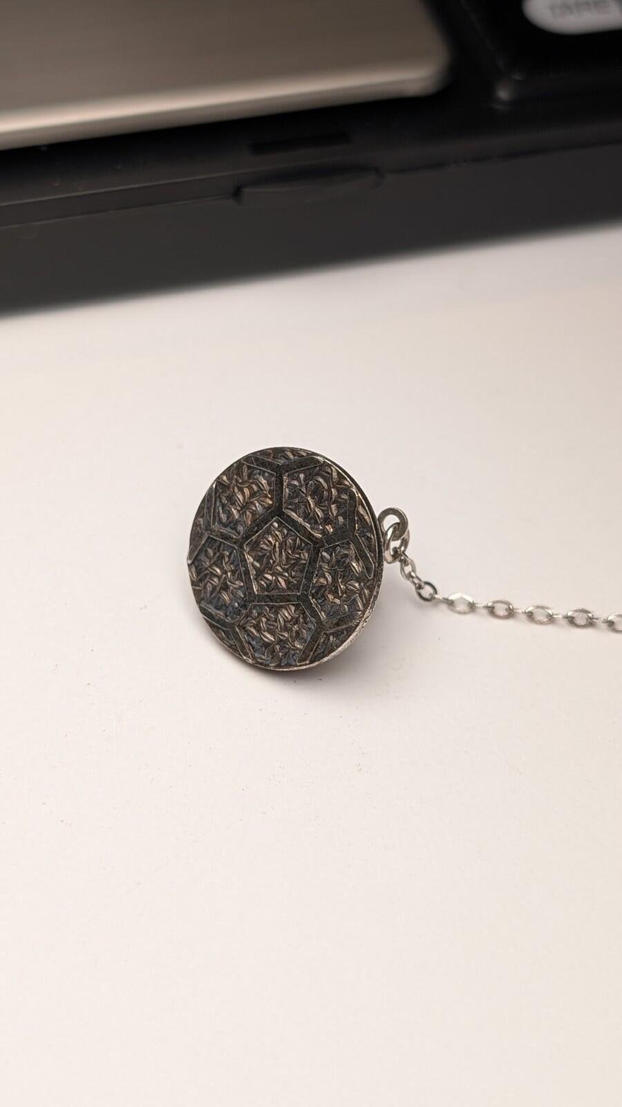 Vintage Sterling Silver Football Tie Pin | 925 Silver Mens Tie Pin - Image 2