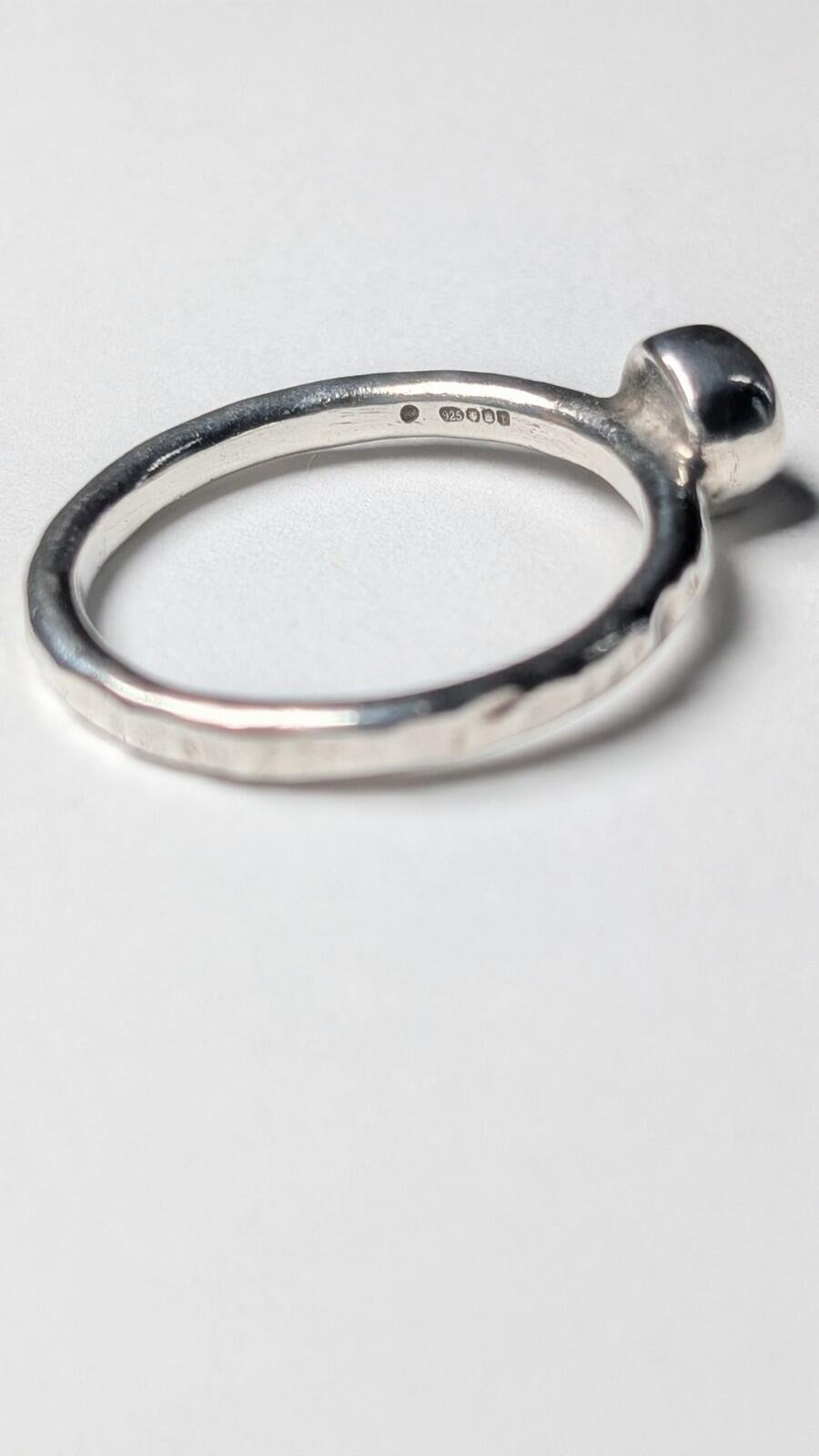 Vintage Sterling Silver 2018 Edinburgh Moonstone Ring | Size T 1/2 | 925 Silver - Image 4