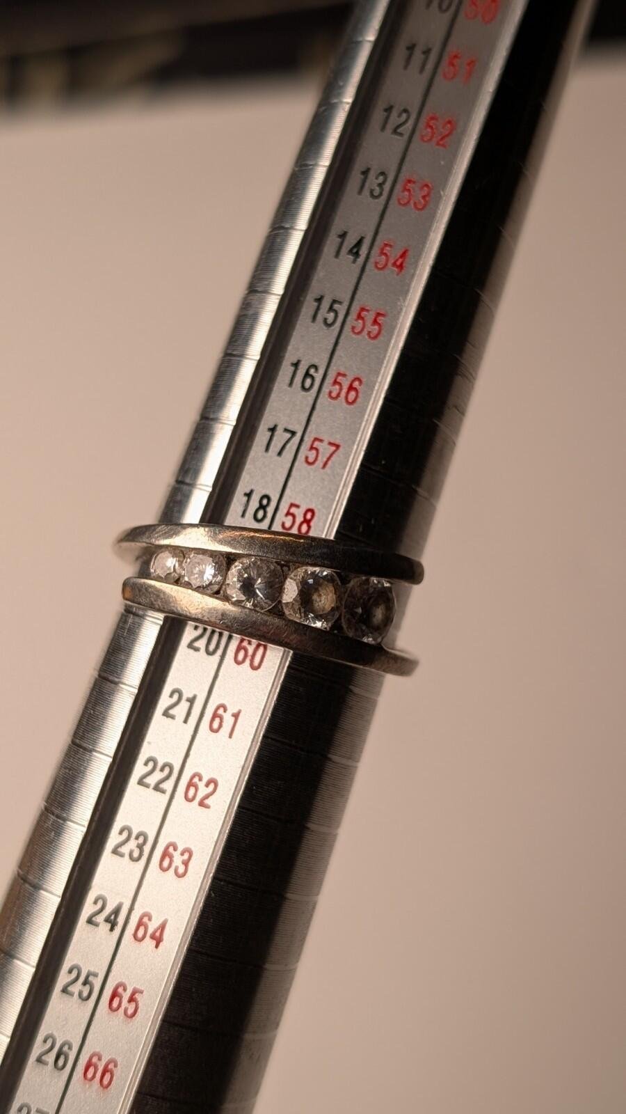 Vintage Sterling Silver CZ Gemstone Wrap Ring | Size R 1/2 | 925 Silver - Image 8