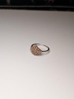 Vintage Sterling Silver Brown Zircon Cluster Ring | Size Q 1/2 | 925 Silver