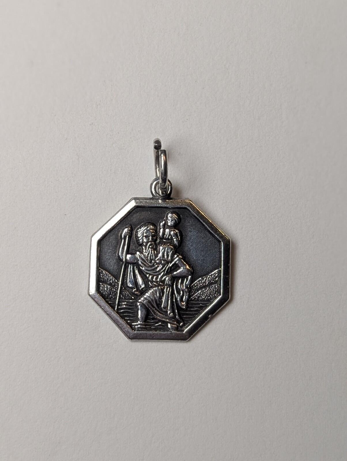 Vintage Sterling Silver St Christopher Pendant | 2.43g | 925 Silver - Image 2