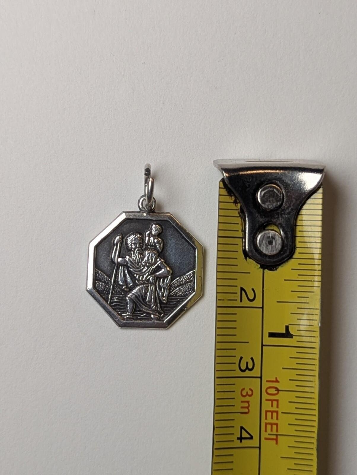 Vintage Sterling Silver St Christopher Pendant | 2.43g | 925 Silver - Image 9