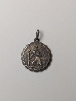 Vintage Sterling Silver St Christopher Pendant | 2.39g | 925 | Automobile Design