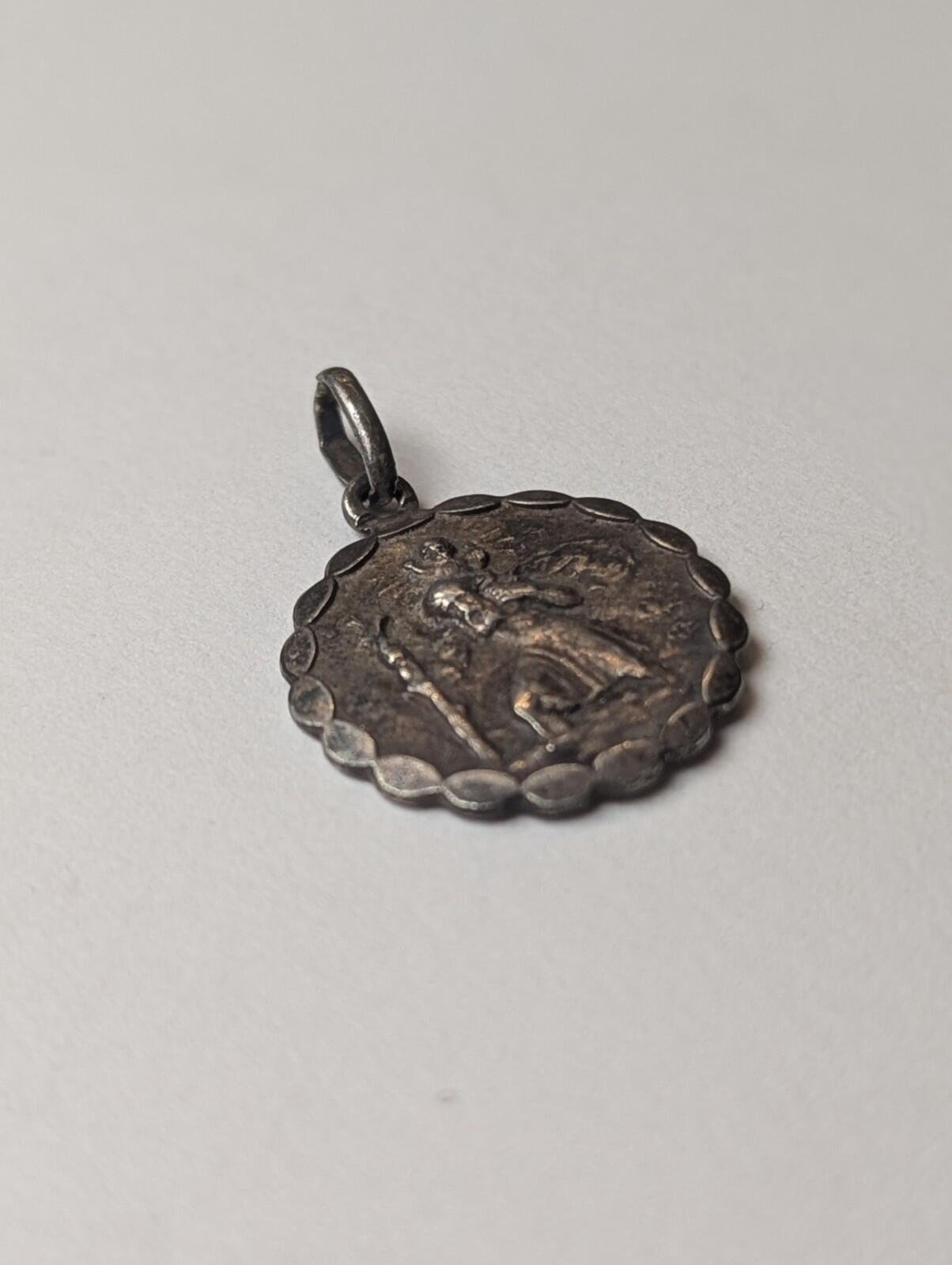 Vintage Sterling Silver St Christopher Pendant | 2.39g | 925 | Automobile Design - Image 2