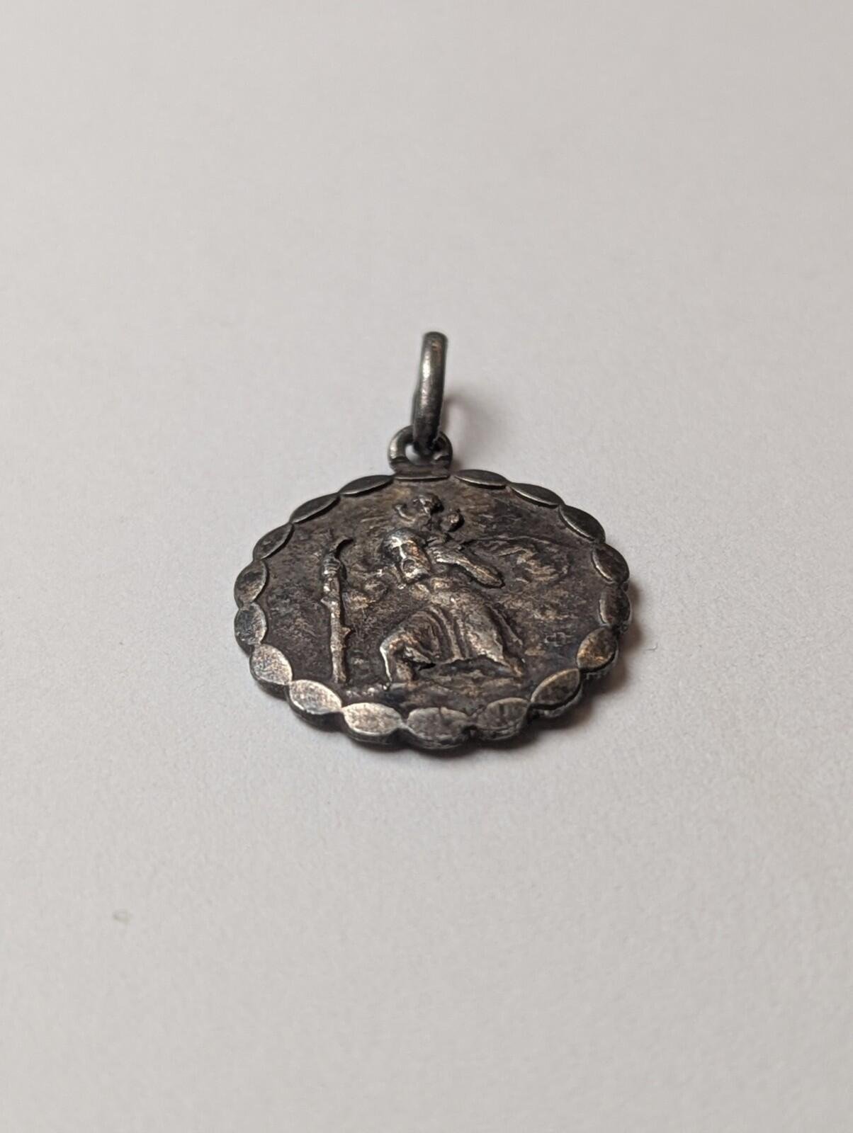 Vintage Sterling Silver St Christopher Pendant | 2.39g | 925 | Automobile Design - Image 3