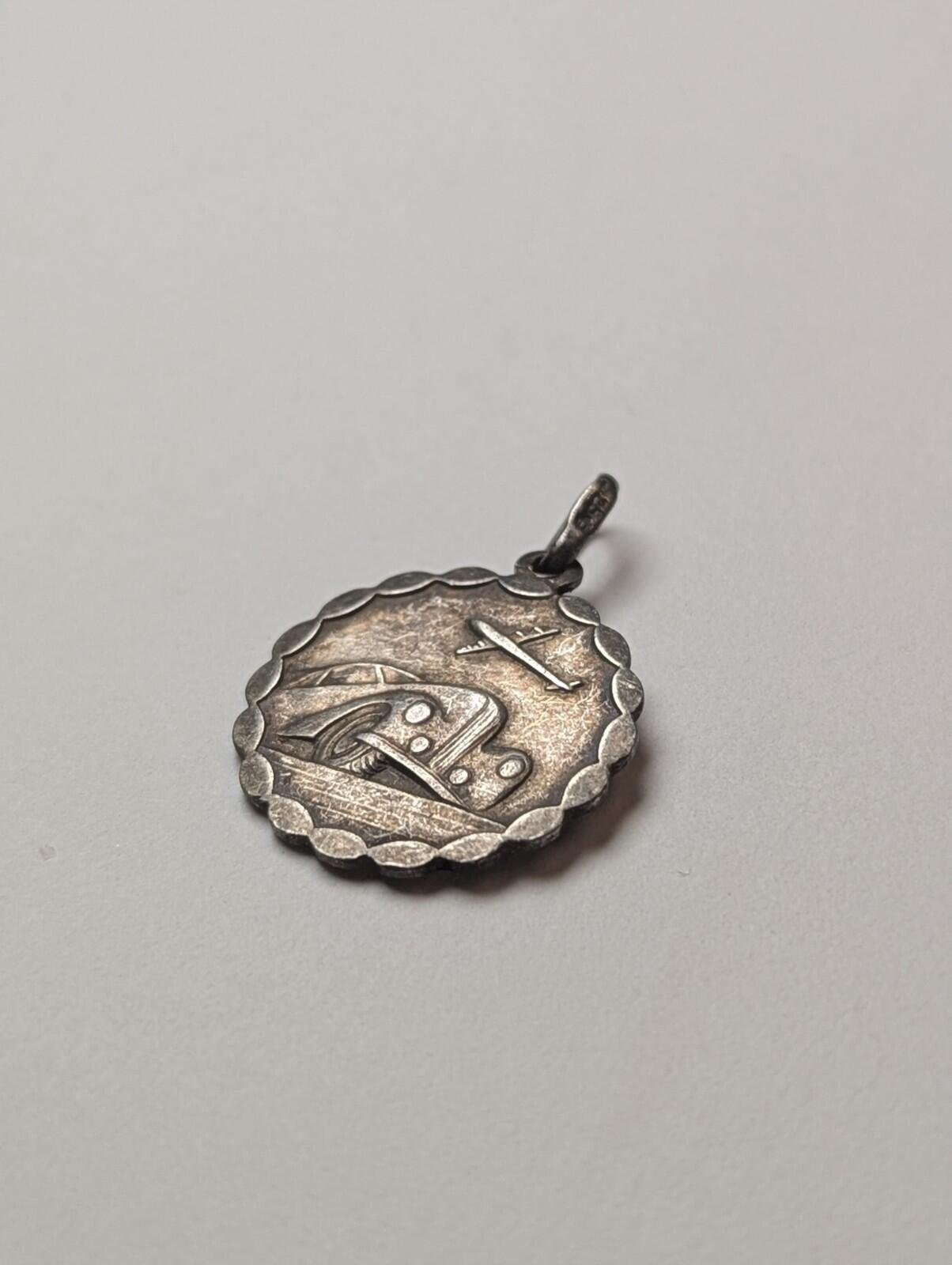 Vintage Sterling Silver St Christopher Pendant | 2.39g | 925 | Automobile Design - Image 7