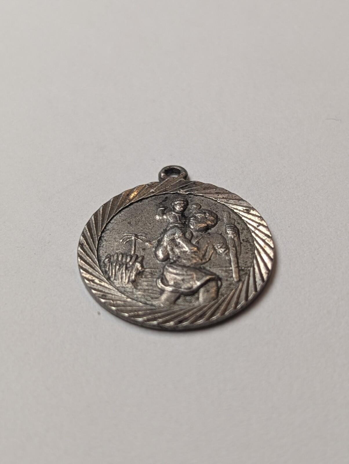 Vintage Sterling Silver St Christopher Pendant | 2.80g | 925 Silver
