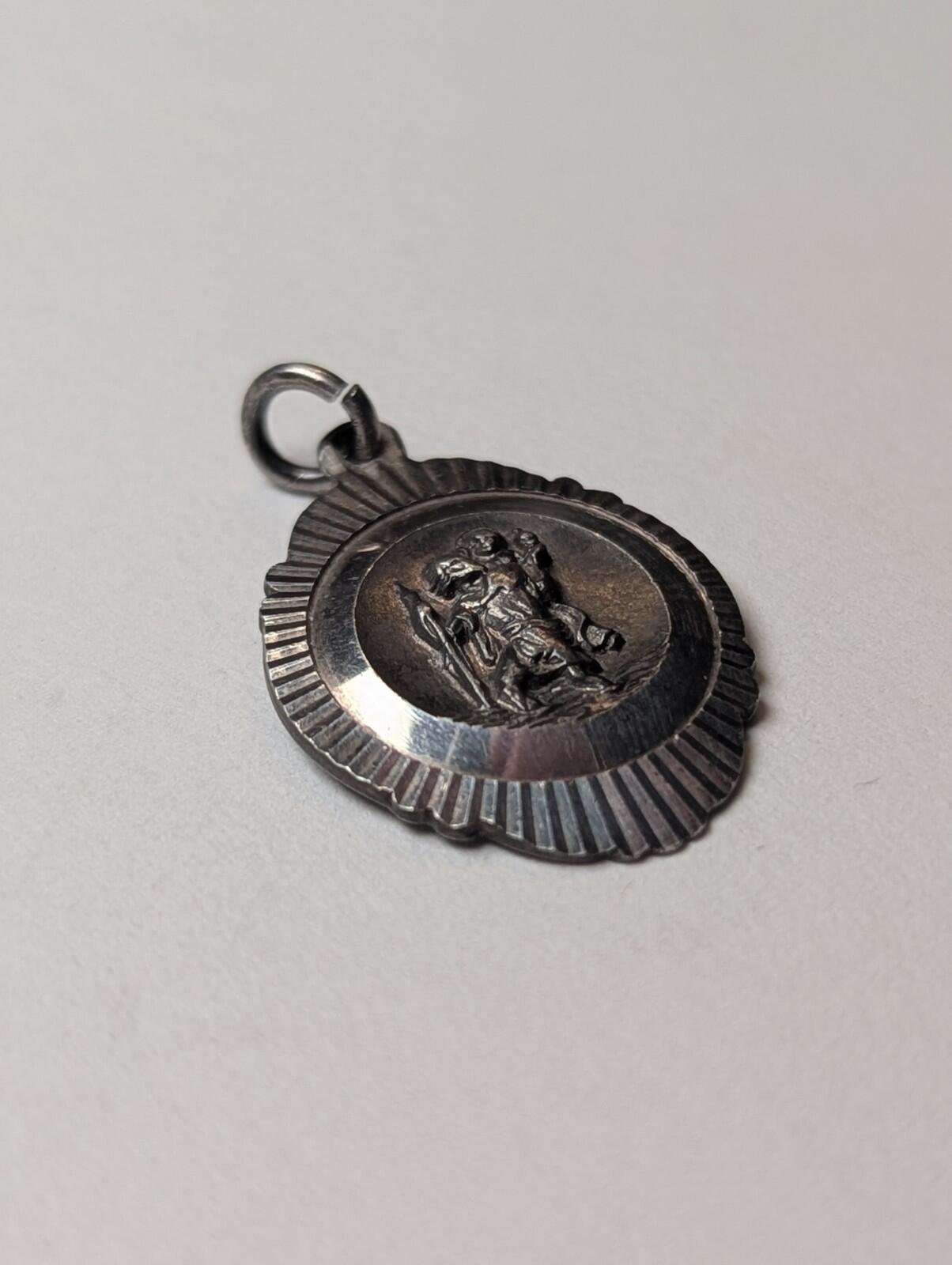 Vintage Sterling Silver Georg Jensen St Christopher Pendant | 3.67g | 925 Silver