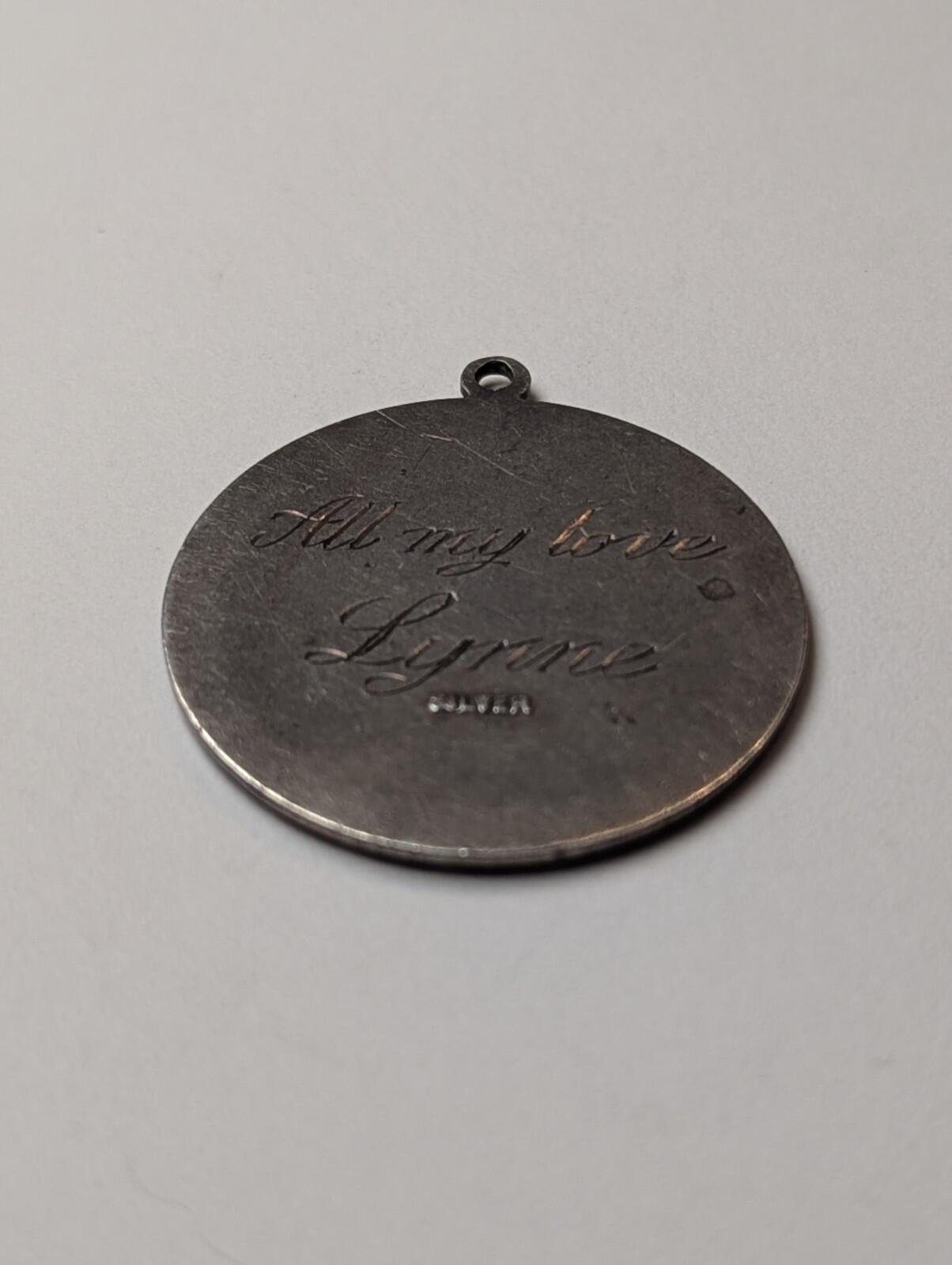 Vintage Sterling Silver St Christopher Pendant | 8.5g | 925 Silver | Etched Text - Image 5