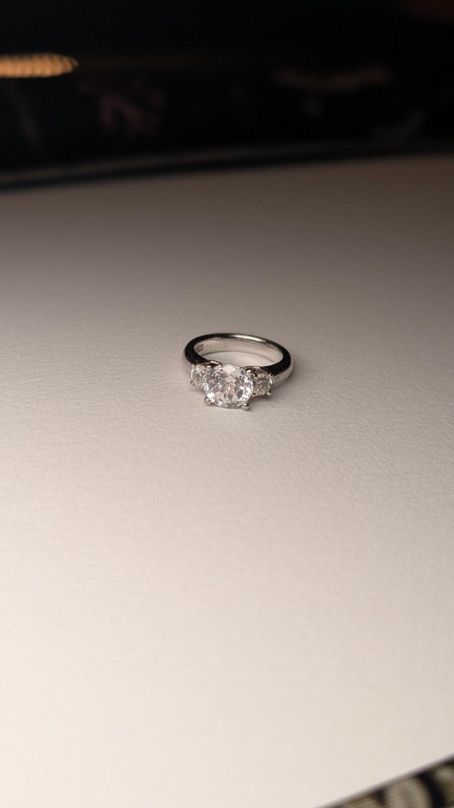 Vintage Sterling Silver DQCZ Clear Gemstone Ring | Size I 1/2 | 925 Silver - Image 2
