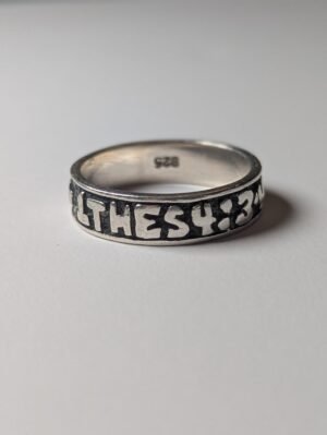 Vintage Sterling Silver Religious Purity Ring | Size S | 925 Silver ITHES 4:3-4