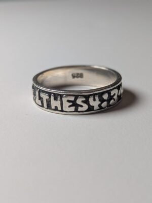 Vintage Sterling Silver Religious Purity Ring | Size S | 925 Silver ITHES 4:3-4