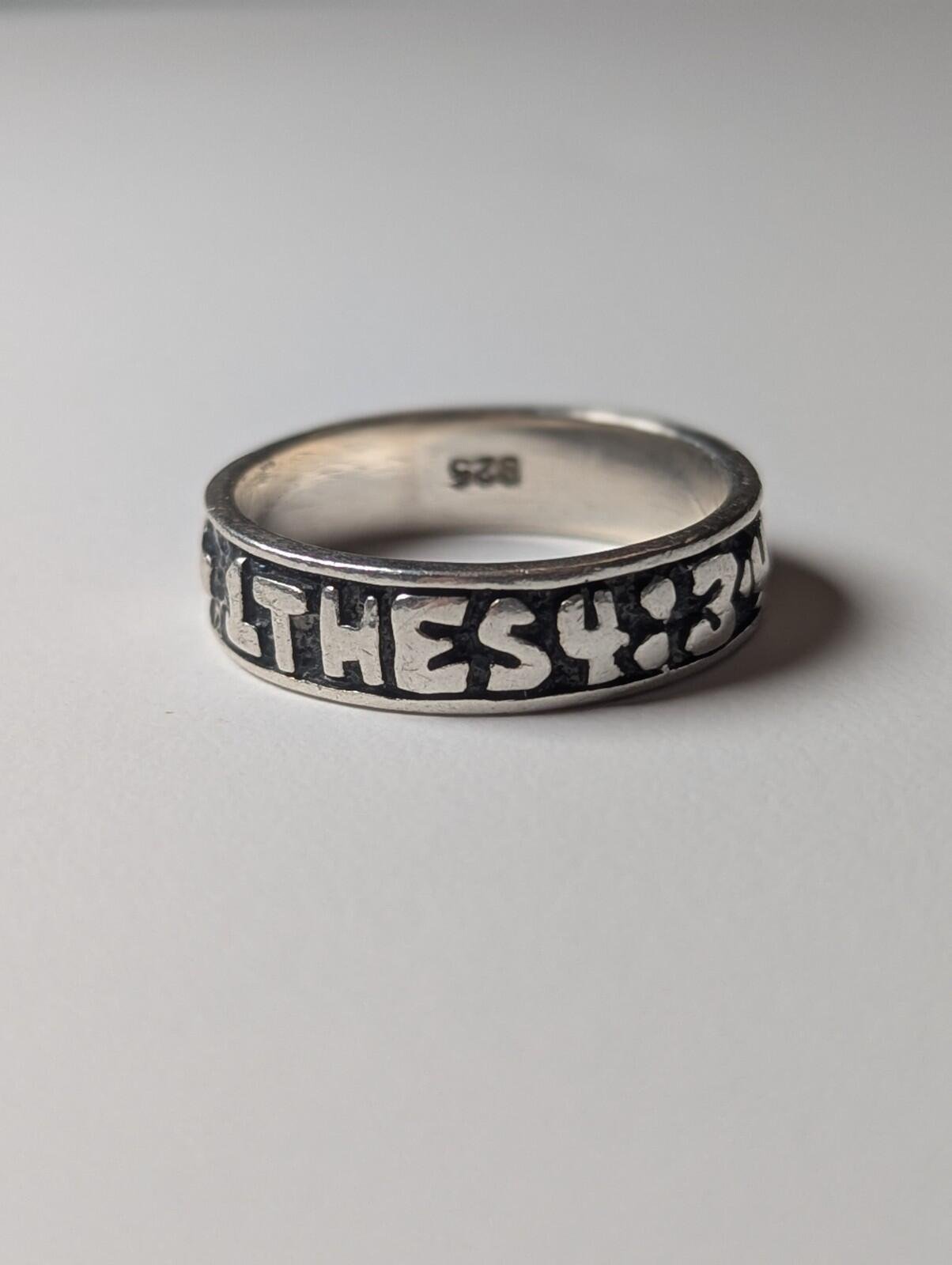 Vintage Sterling Silver Religious Purity Ring | Size S | 925 Silver ITHES 4:3-4