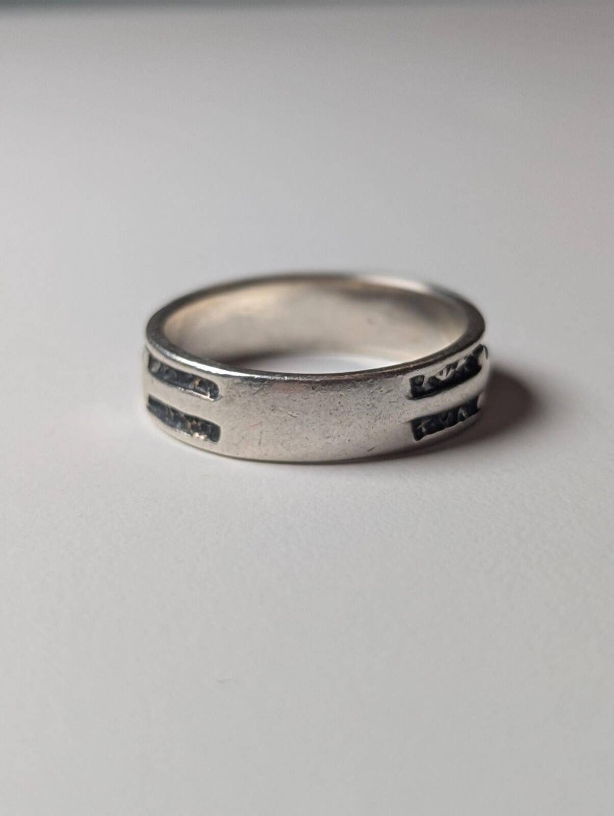 Vintage Sterling Silver Religious Purity Ring | Size S | 925 Silver ITHES 4:3-4 - Image 5