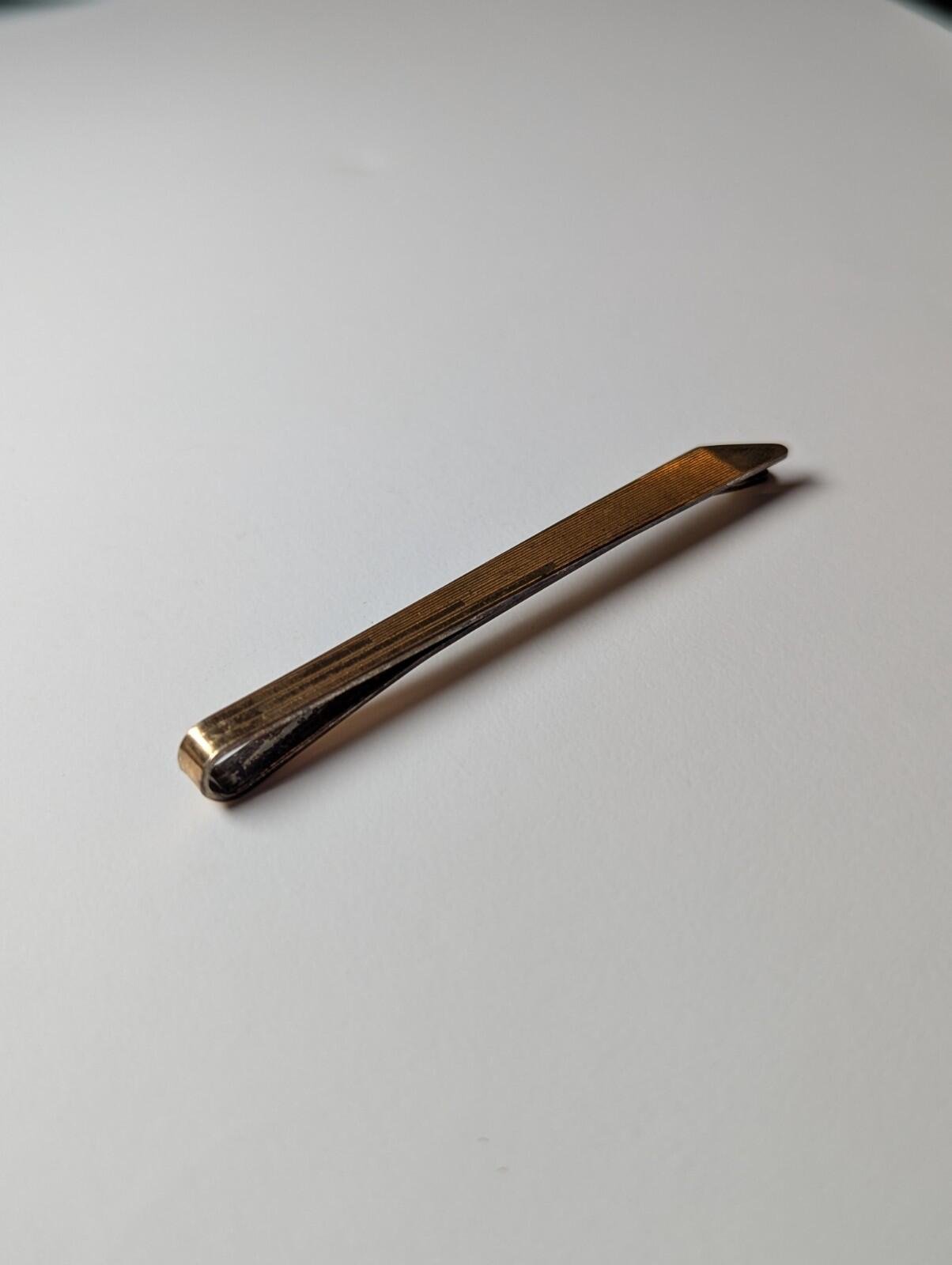 Vintage Sterling Silver 9ct Gold on Silver Men's Tie Clip | 925 Silver Tie Clip - Image 2