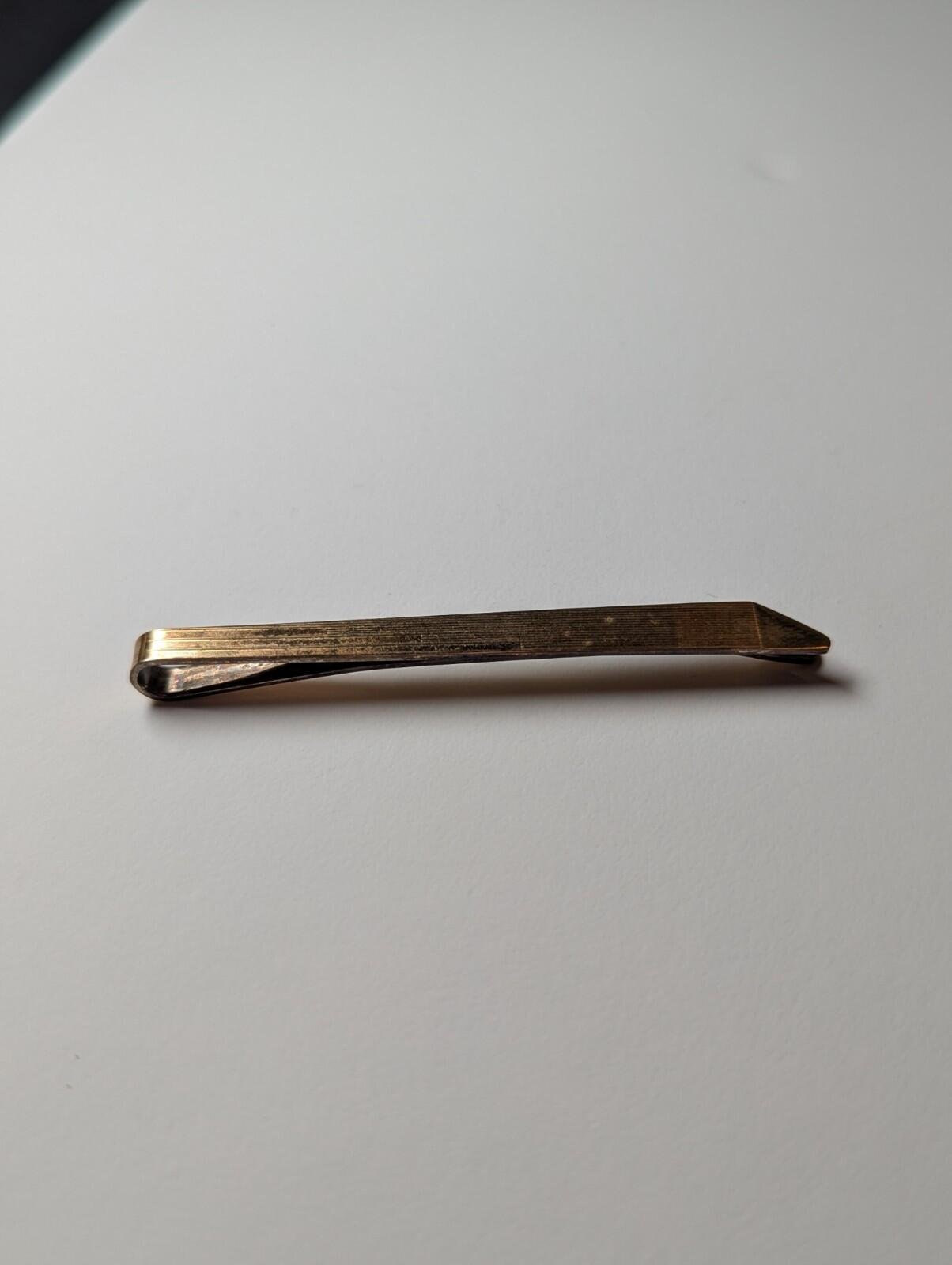Vintage Sterling Silver 9ct Gold on Silver Men's Tie Clip | 925 Silver Tie Clip - Image 3