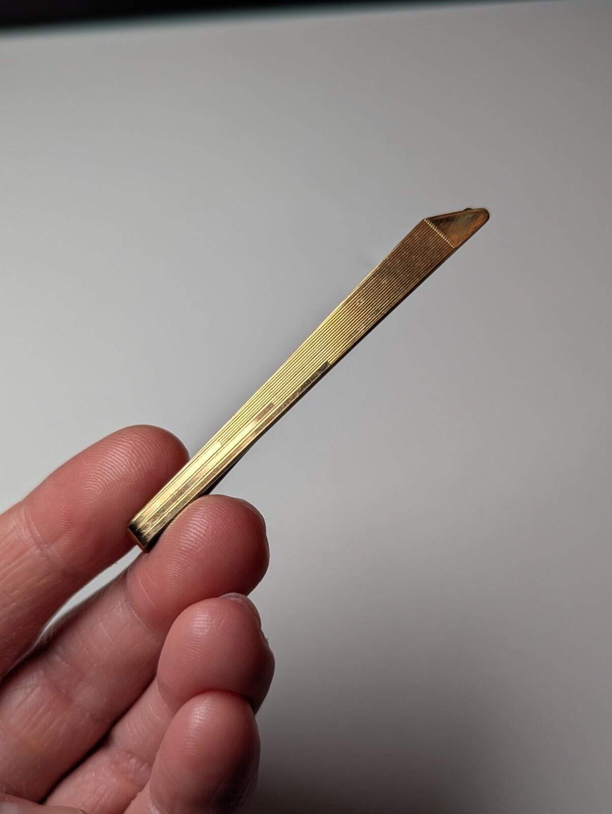 Vintage Sterling Silver 9ct Gold on Silver Men's Tie Clip | 925 Silver Tie Clip - Image 8