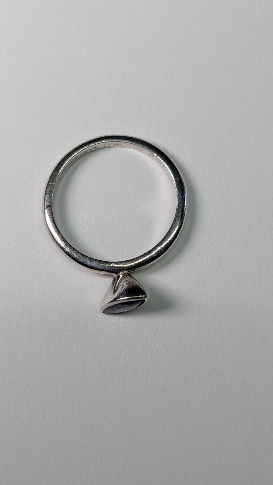 Vintage Sterling Silver Tanzanite Gemstone Ring | Size Q 1/2 | 925 Silver - Image 7