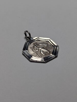 Vintage Sterling Silver St Christopher Pendant | 1.11g | 925 Silver