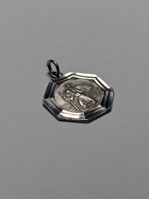 Vintage Sterling Silver St Christopher Pendant | 1.11g | 925 Silver