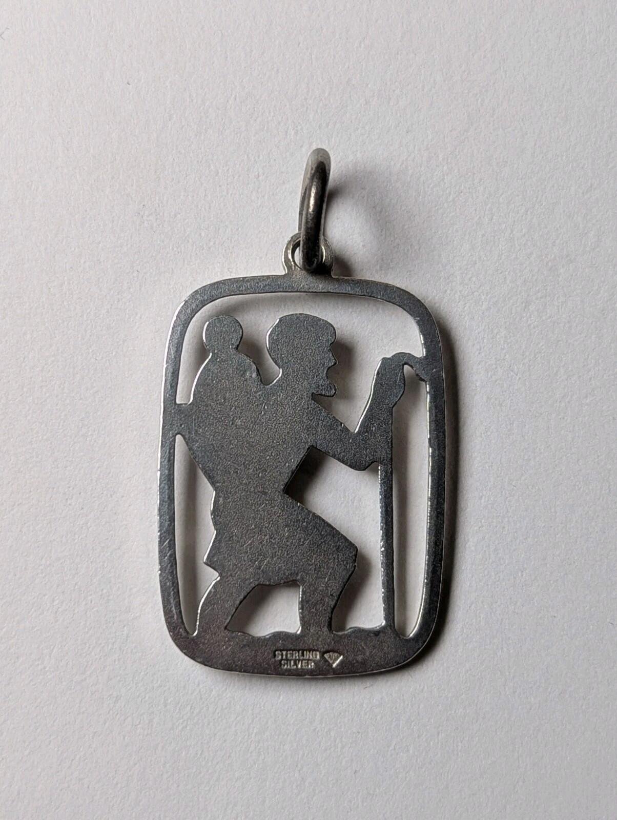 Vintage Sterling Silver Openwork St Christopher Pendant | 5.76g | 925 Silver - Image 6