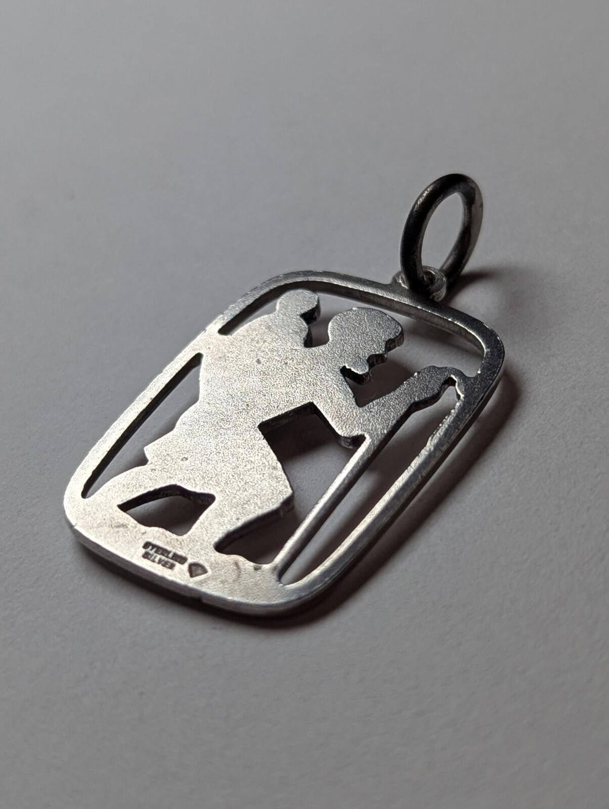Vintage Sterling Silver Openwork St Christopher Pendant | 5.76g | 925 Silver - Image 7