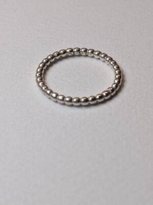 Genuine Sterling Silver Pandora Bubble Stacking Ring | Size S | S925 ALE Silver